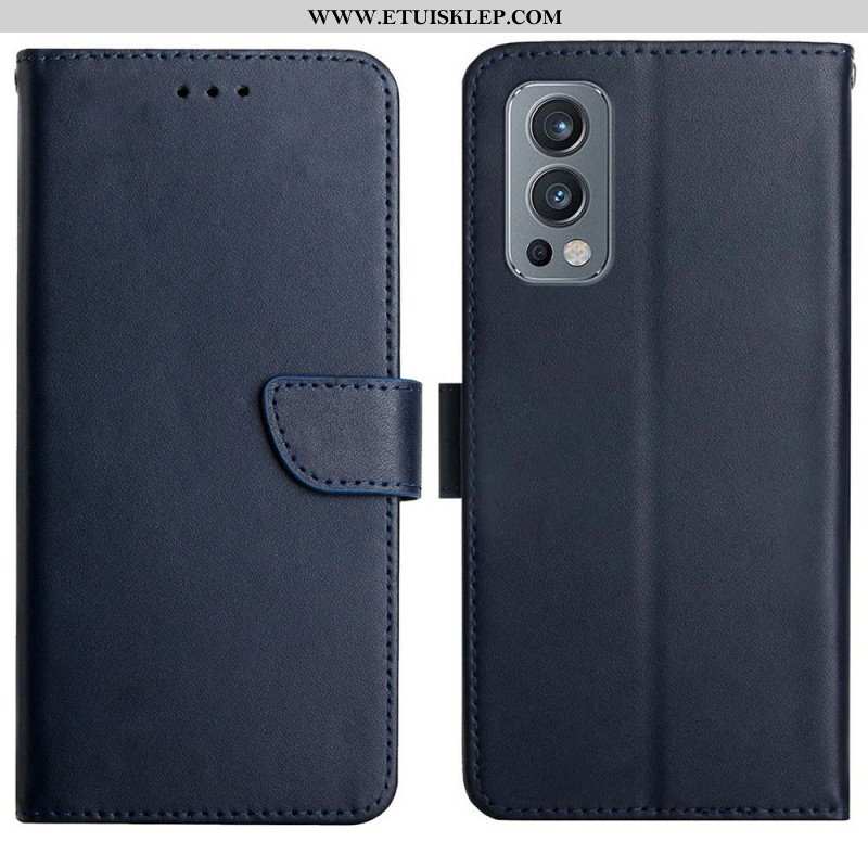 Etui Folio do OnePlus Nord 2 5G Prawdziwa Skóra Nappa